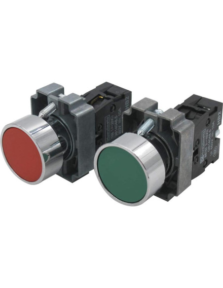 Interruptor de Botón Momentáneo mxuteuk 22mm Rojo y Verde 660V 10A