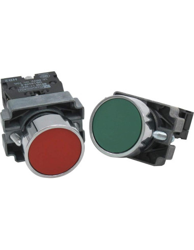 Interruptor de Botón Momentáneo mxuteuk 22mm Rojo y Verde 660V 10A