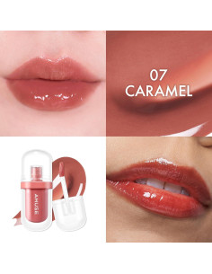 Tinte labial Jel-fit Amuse 07 Caramel 12 horas hidratante 2