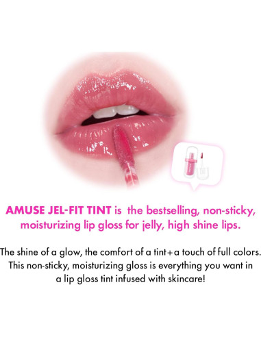 Tinte labial Jel-fit Amuse 07 Caramel 12 horas hidratante