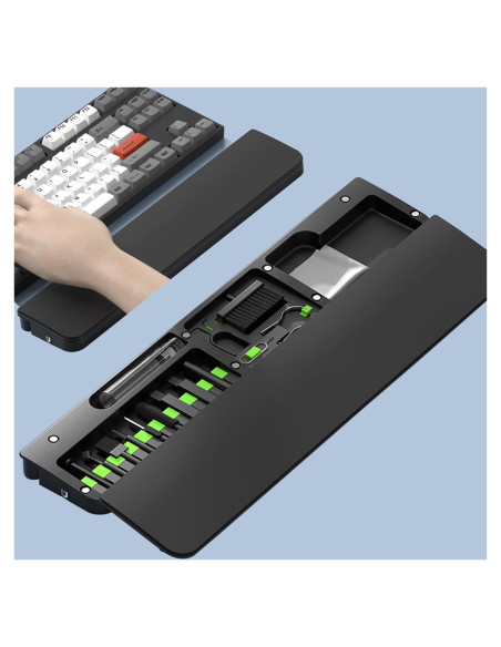Reposamuñecas Ergonómico Hallocool con Kit de Limpieza 22-en-1 Reposamuñecas Ergonómico Hallocool con Kit de Limpieza 22-en-1