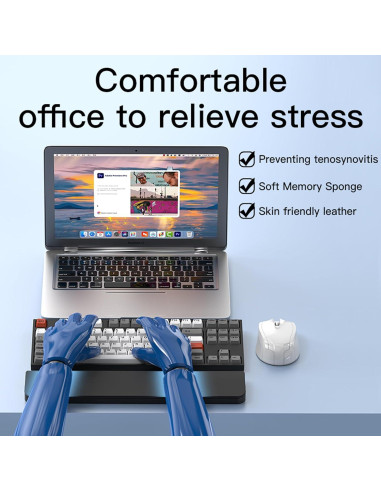 Reposamuñecas Ergonómico Hallocool con Kit de Limpieza 22-en-1