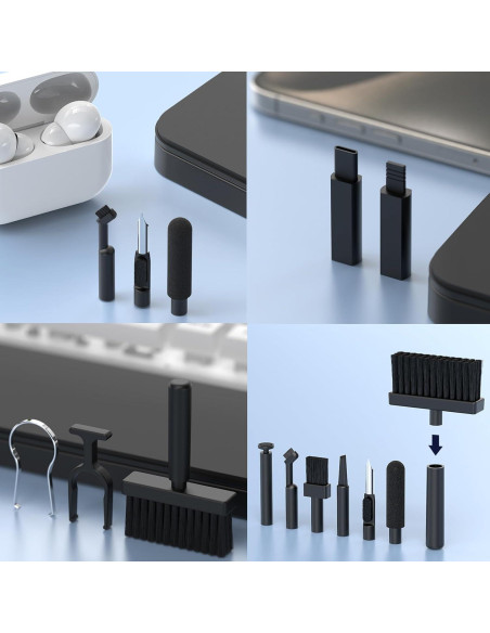 Reposamuñecas Ergonómico Hallocool con Kit de Limpieza 22-en-1 Reposamuñecas Ergonómico Hallocool con Kit de Limpieza 22-en-1