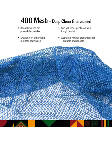 Esponja de Red Africana Yiclick Exfoliante 2 Paquete 101.6 cm