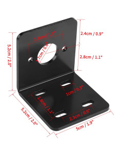 Soporte de Motor Paso a Paso Acero Inoxidable 2x5.2x5cm 2