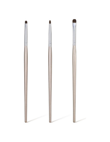 Set de 3 Brochas Planas para Delineador Bremorou Oro Claro