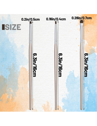 Set de 3 Brochas Planas para Delineador Bremorou Oro Claro