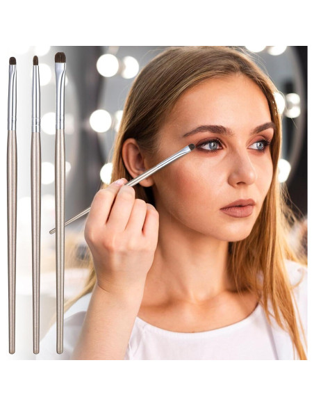 Set de 3 Brochas Planas para Delineador Bremorou Oro Claro