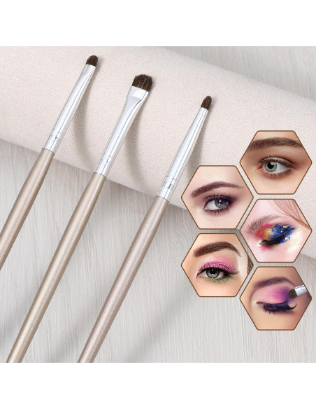 Set de 3 Brochas Planas para Delineador Bremorou Oro Claro