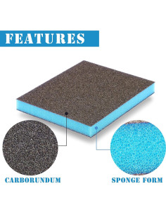 8 Piezas Esponjas de Lijado Jamiikury 60 Granos Lavables 100x120mm 2