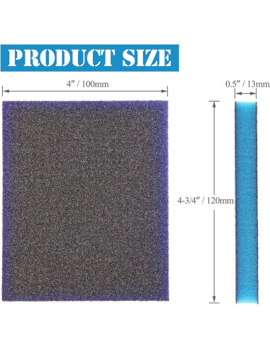 8 Piezas Esponjas de Lijado Jamiikury 60 Granos Lavables 100x120mm