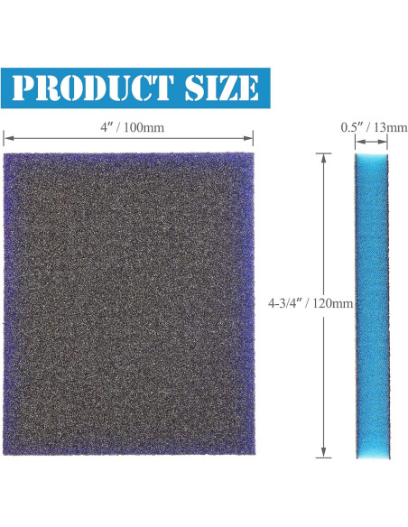 8 Piezas Esponjas de Lijado Jamiikury 60 Granos Lavables 100x120mm