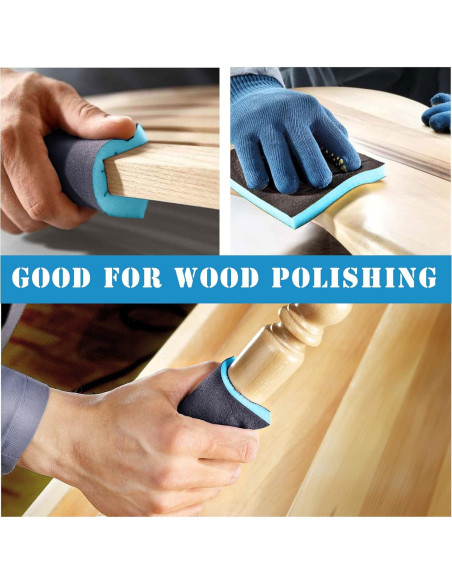 8 Piezas Esponjas de Lijado Jamiikury 60 Granos Lavables 100x120mm