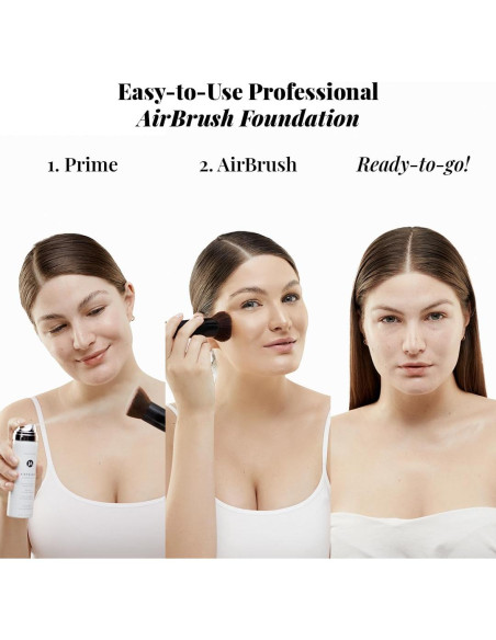 Juego de Base AirBrush Jerome Alexander - Set 3 Piezas con Primer y Brochas