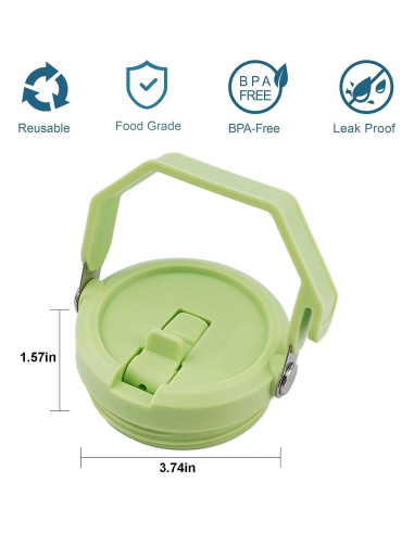 Paquete de 2 Tapas de Reemplazo Tazanma para Vaso 1.2L Verde Claro