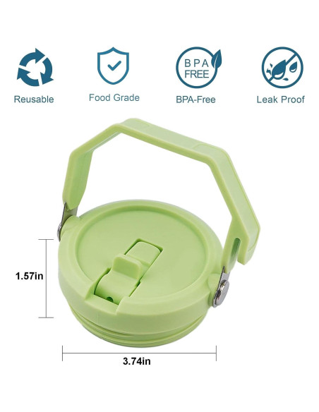 Paquete de 2 Tapas de Reemplazo Tazanma para Vaso 1.2L Verde Claro