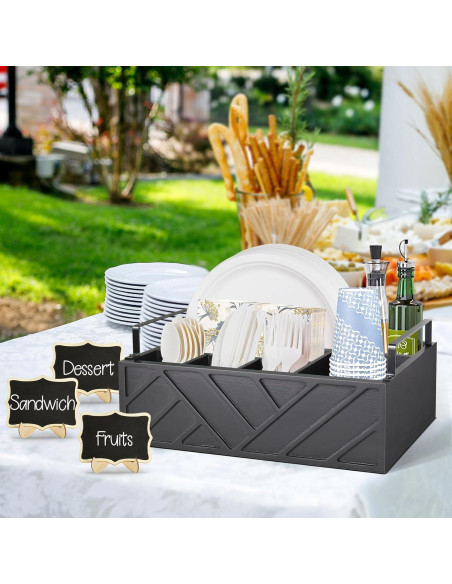 Dispensador de Platos de Papel Unistyle con 10 Carteles Pizarra