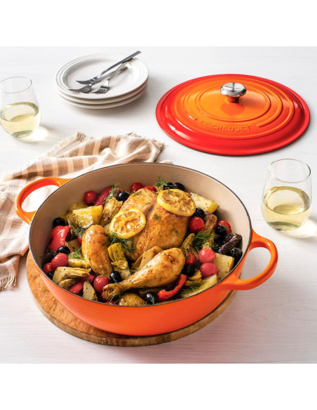 Olla de Hierro Fundido Le Creuset 7.5L Llama, Esmaltada