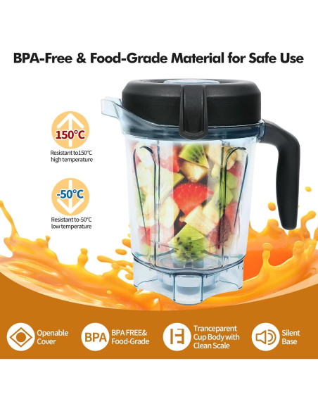 Jarra de Mezcla de 1.89L Deuovht para Vitamix 750, 5200, 5000