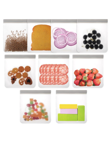 Bolsas Reutilizables Qianyu 10 Piezas a Prueba de Fugas