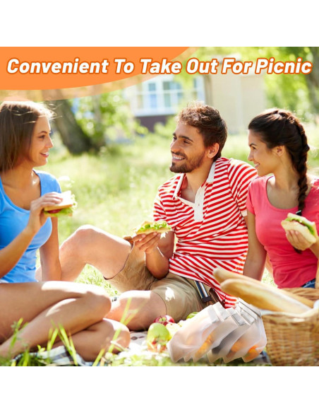 Bolsas Reutilizables Qianyu 10 Piezas a Prueba de Fugas