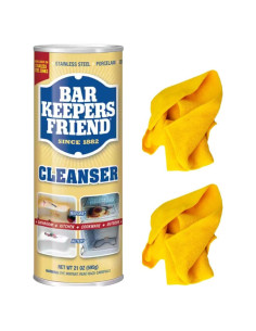 Limpiador y Pulidor Multiusos Bar Keepers Friend 21oz + 2 Paños