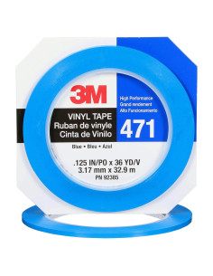 Cinta de Vinilo 3M 471 Azul 0.32 cm x 32.92 m para Industria