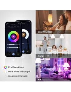 Bombilla Inteligente LED LVWIT BR30 Wi-Fi 8.5W RGB Paquete de 2 2