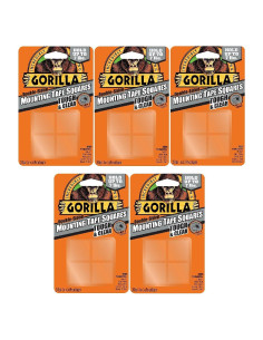 Cinta de Montaje Gorilla 6067201 Transparente 5 Cuadrados 2.54 cm