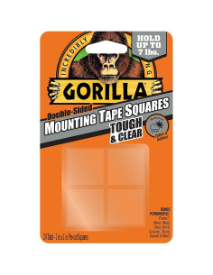Cinta de Montaje Gorilla 6067201 Transparente 5 Cuadrados 2.54 cm 2