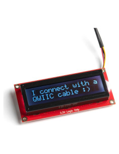 LCD 16x2 RGB SparkFun SerLCD, Pantalla Negra, 3.3V