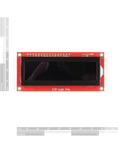 LCD 16x2 RGB SparkFun SerLCD, Pantalla Negra, 3.3V