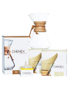 Cafetera Chemex Clásica 10 Tazas + 200 Filtros Bonded