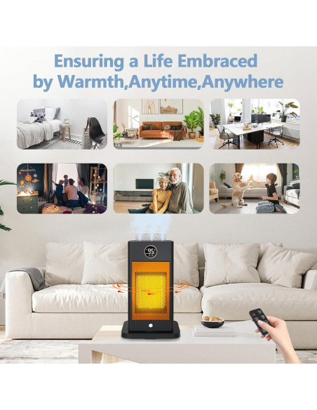 Calentador de Espacio Beautyfan 1500W con Humidificador y Llama 3D