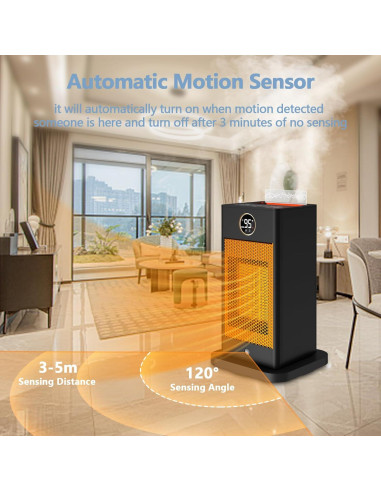 Calentador de Espacio Beautyfan 1500W con Humidificador y Llama 3D