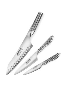 Juego de cuchillos Global 3 piezas - Acero inoxidable, chef asiático