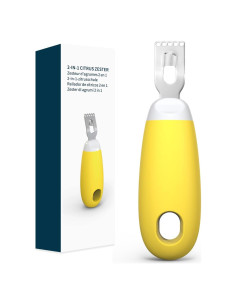 KITCHENDAO Pelador y Rallador de Limón 2 en 1 Acero Inoxidable