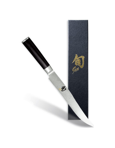 Cuchillo de tallar Shun Classic 20 cm VG-10 Damasco Pakkawood