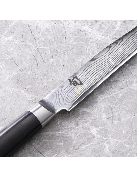 Cuchillo de tallar Shun Classic 20 cm VG-10 Damasco Pakkawood