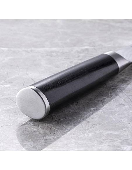 Cuchillo de tallar Shun Classic 20 cm VG-10 Damasco Pakkawood