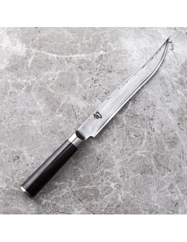 Cuchillo de tallar Shun Classic 20 cm VG-10 Damasco Pakkawood