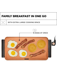 Plancha eléctrica Crux XL con recubrimiento cerámico 1650W 2