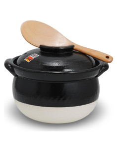 Olla de Arroz Banko-Yaki COTONOHA 3-Gou Cerámica Negra