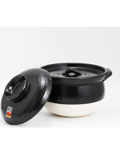 Olla de Arroz Banko-Yaki COTONOHA 3-Gou Cerámica Negra 2