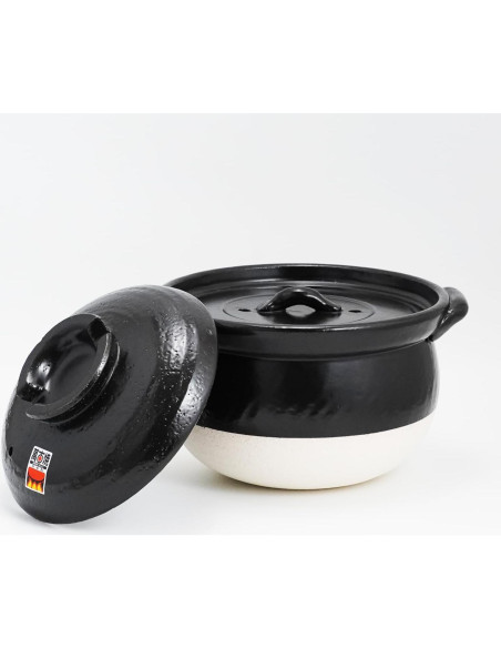 Olla de Arroz Banko-Yaki COTONOHA 3-Gou Cerámica Negra