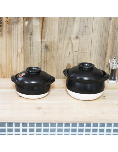 Olla de Arroz Banko-Yaki COTONOHA 3-Gou Cerámica Negra