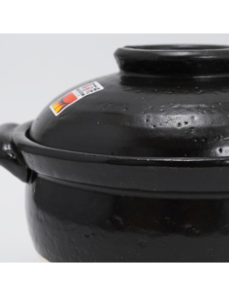 Olla de Arroz Banko-Yaki COTONOHA 3-Gou Cerámica Negra