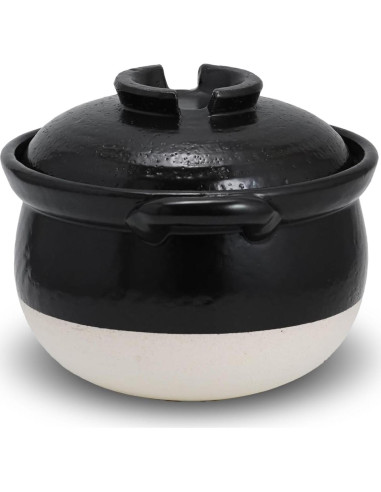 Olla de Arroz Banko-Yaki COTONOHA 3-Gou Cerámica Negra