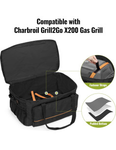 Funda de Transporte para Parrilla HODRANT 63.5x43.2cm Resistente al Agua 2