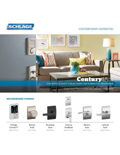 Juego de Manija de Entrada Frontal Schlage FE285 Negro Mate 2